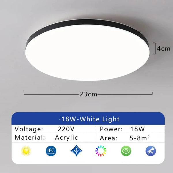 230mm black led light