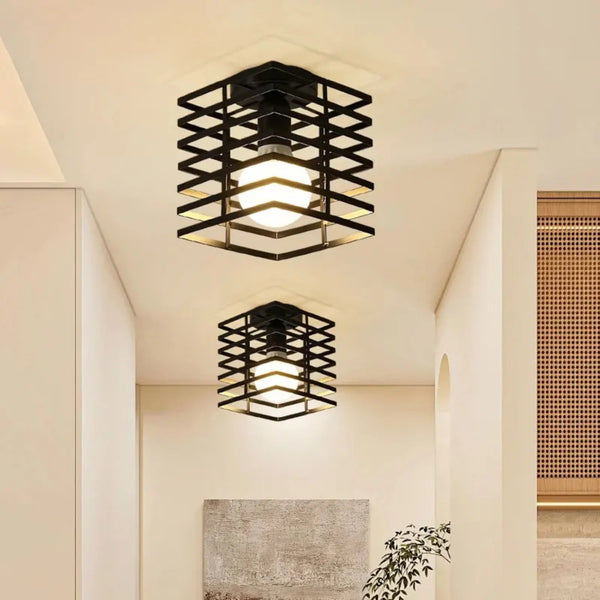 black retro ceiling lamp