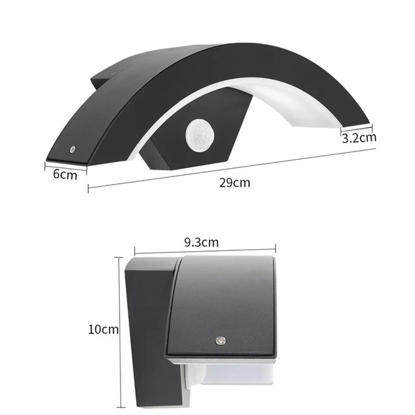 black outdoor wall lights with sensor